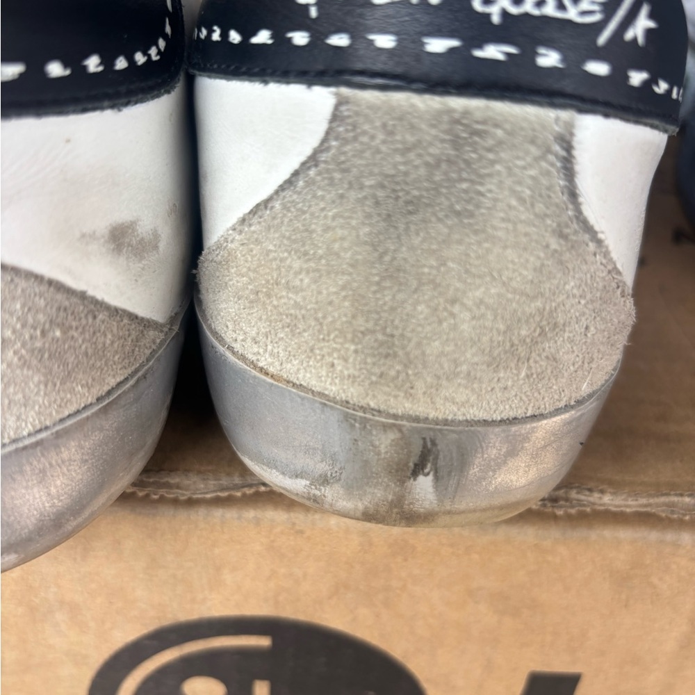Golden Goose White and Black Star Sneakers - Picture 7 of 7